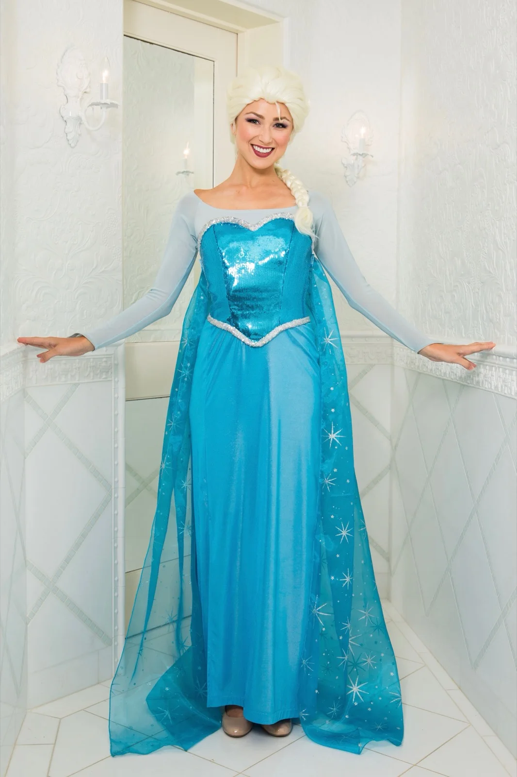 Snow Queen party character in Wilmington