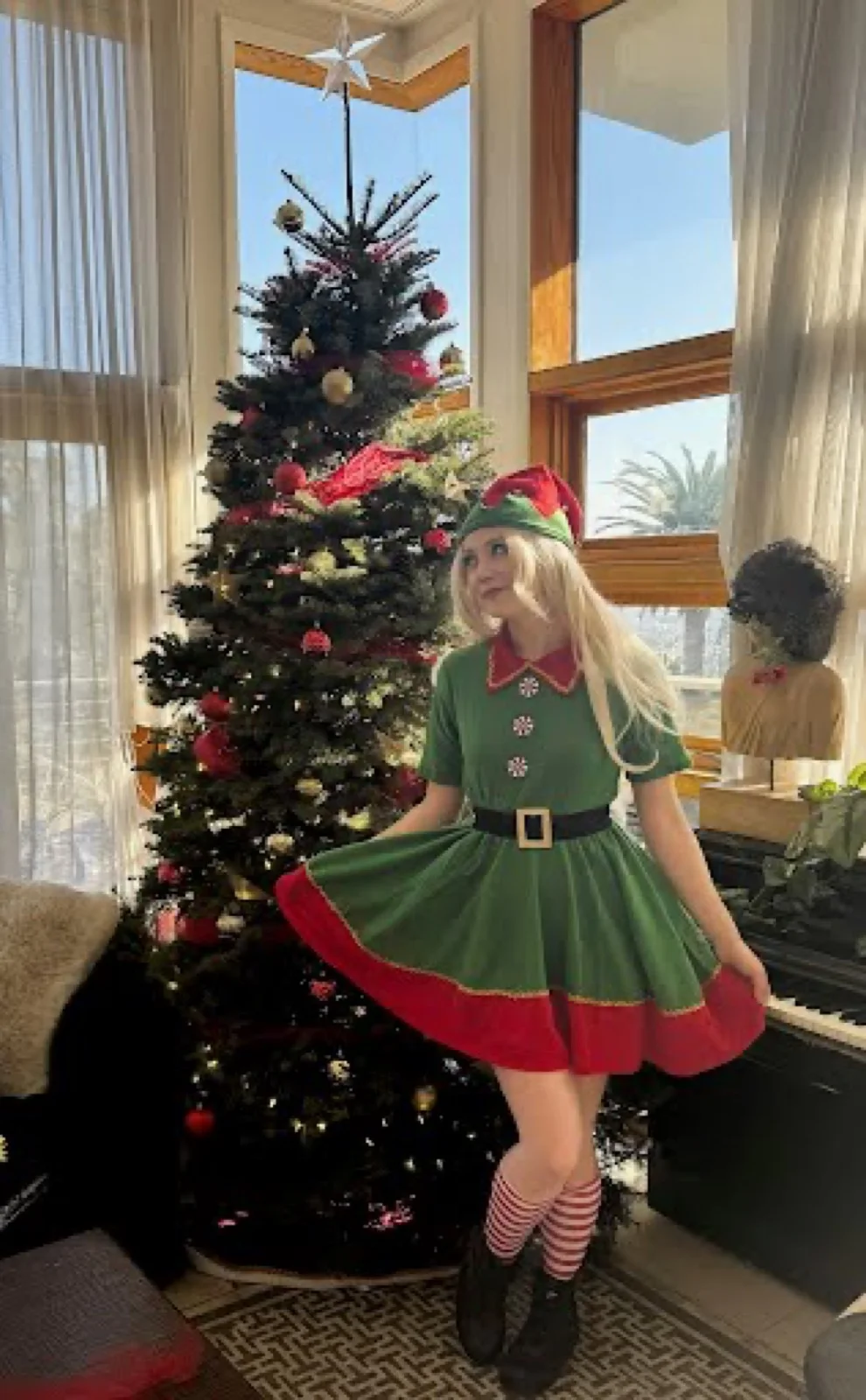 Holiday Elf party character in Wilmington