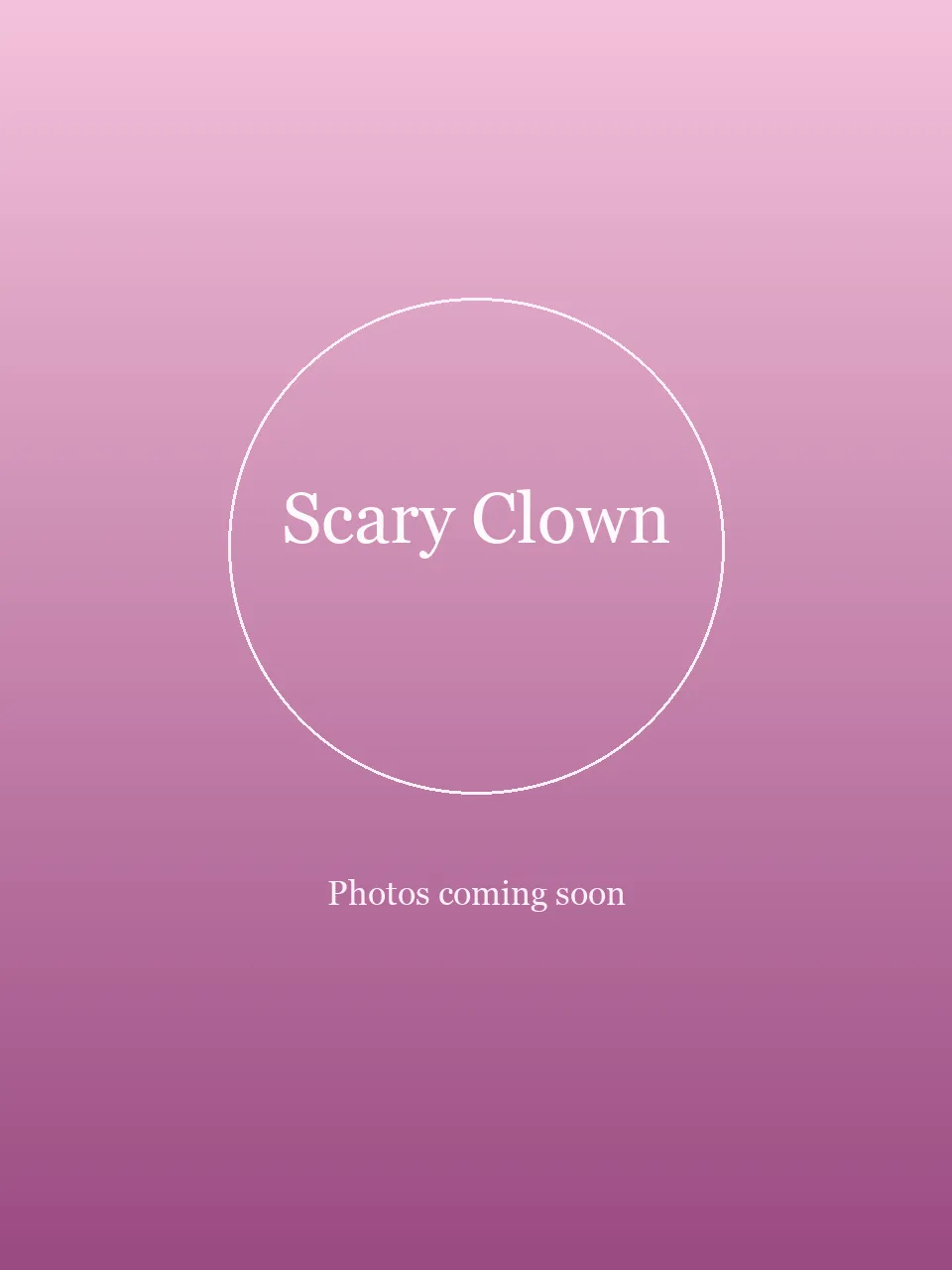 Sinister Circus Clown party character in Wilmington