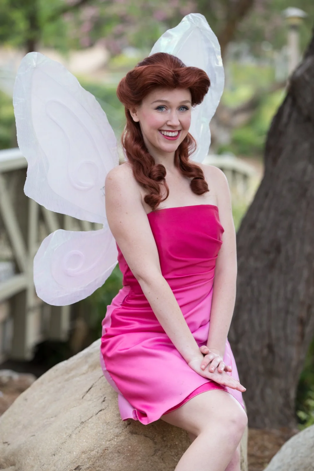 Pink Fairy party character in Wilmington