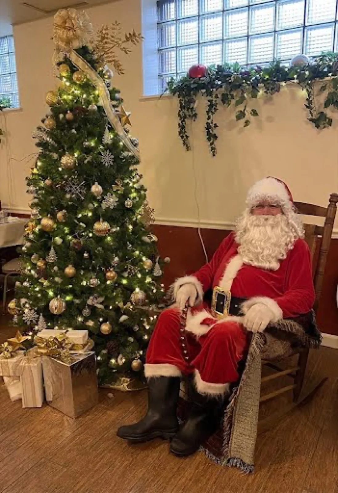 Santa party character in Wilmington