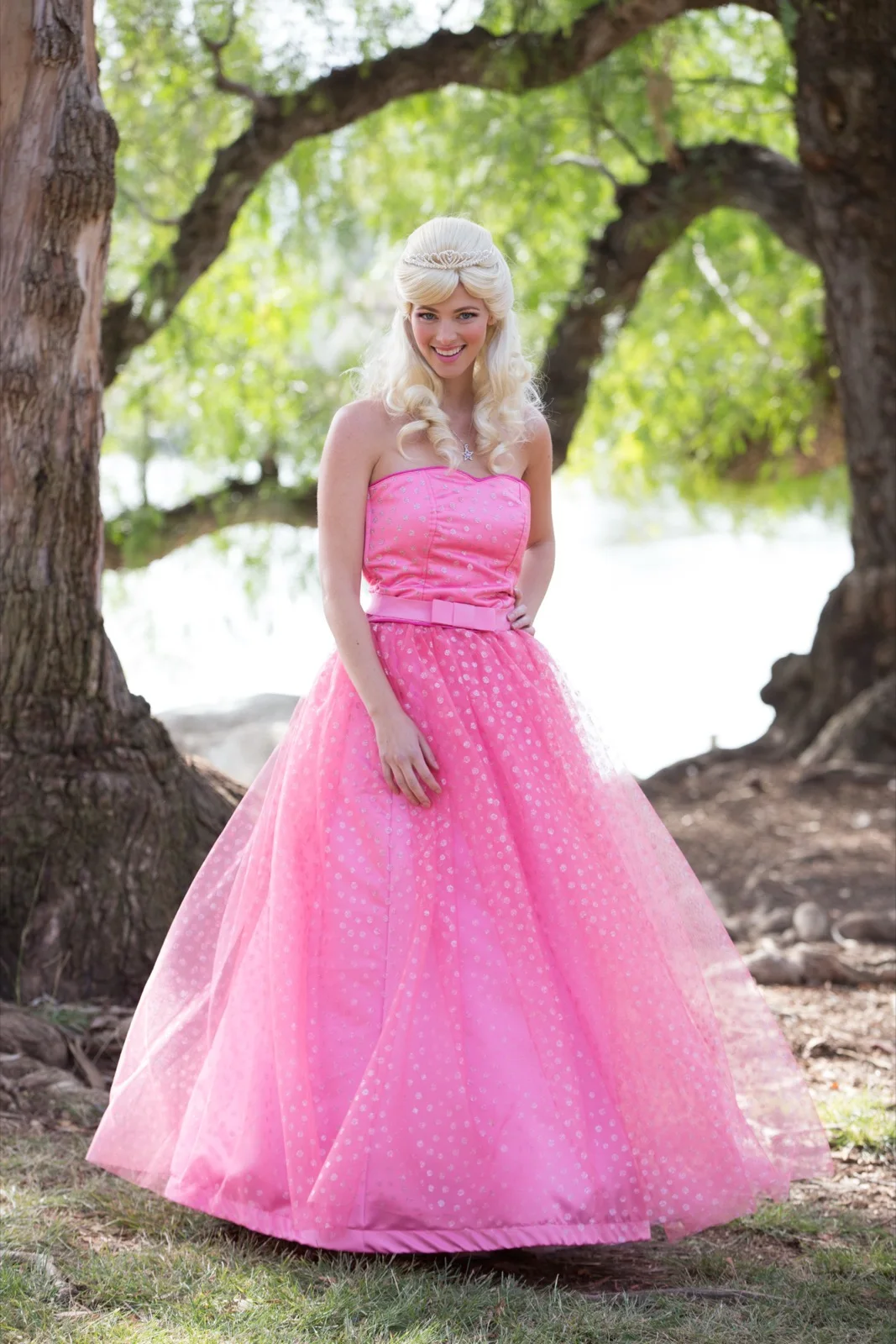 Pink Princess party character in Wilmington