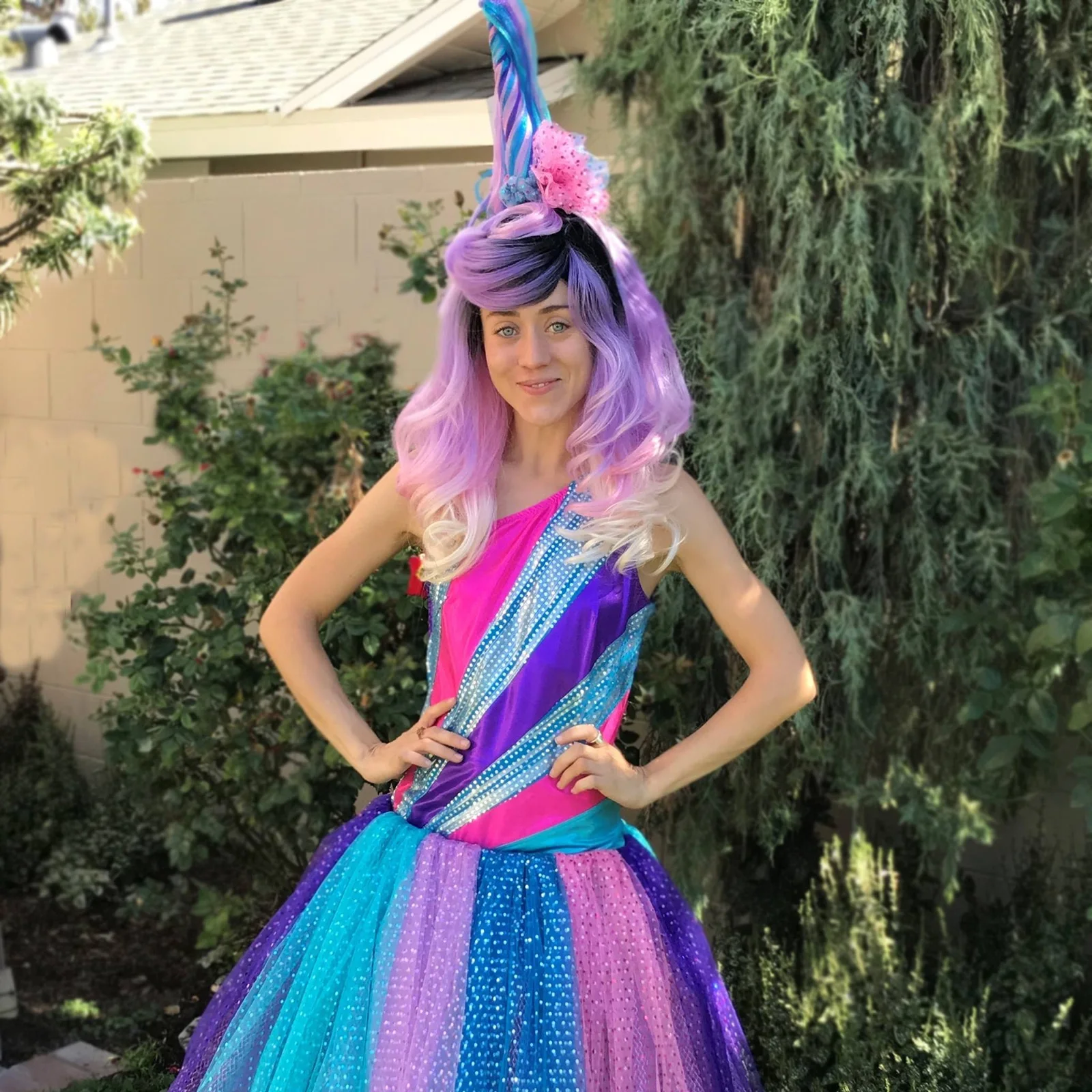 Unicorn Princess party character in Wilmington